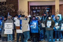 January 2026 Picket, photo by JP Ramos, ECC Observer
